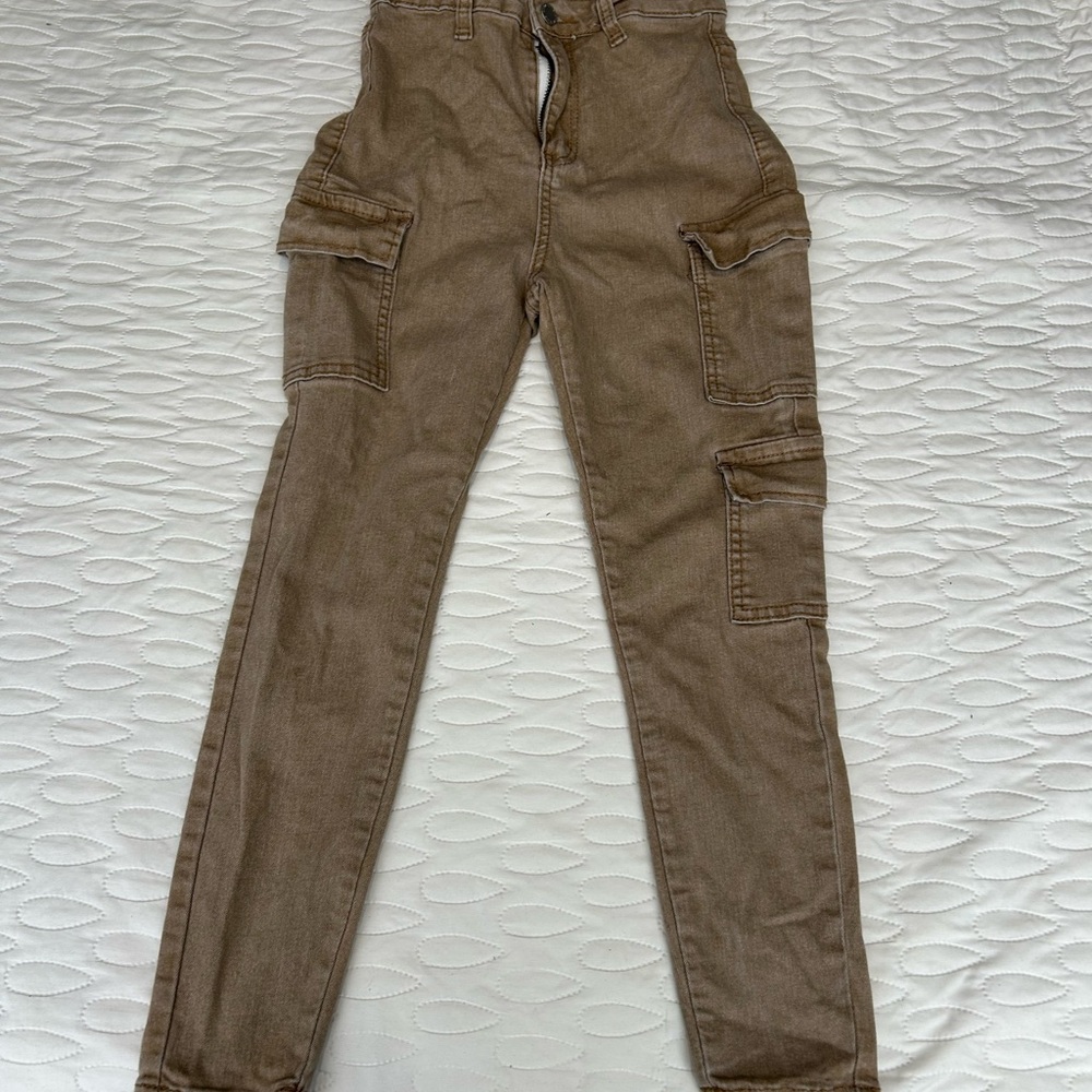 Kids Brown Cargo Pants